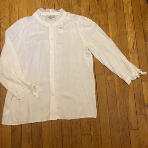White Lace Blouse from LOFT